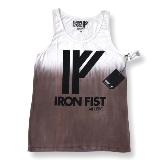 NWT Iron Fist Athletic White to Brown Ombré Men’s Tank Top XS - Picture 2 of 9